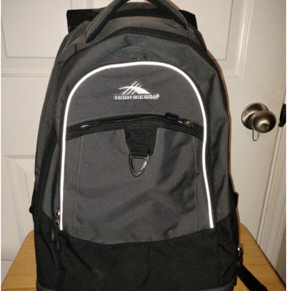 LAPTOP BACKPACK HIGH SIERRA with HANDLE Travel Luggage wheel Roller 20"x 13" - Picture 2 of 11